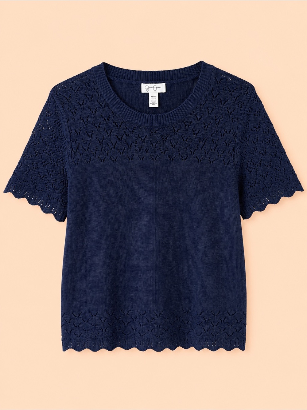 JESSICA SIMPSON NAVY KNIT TOP